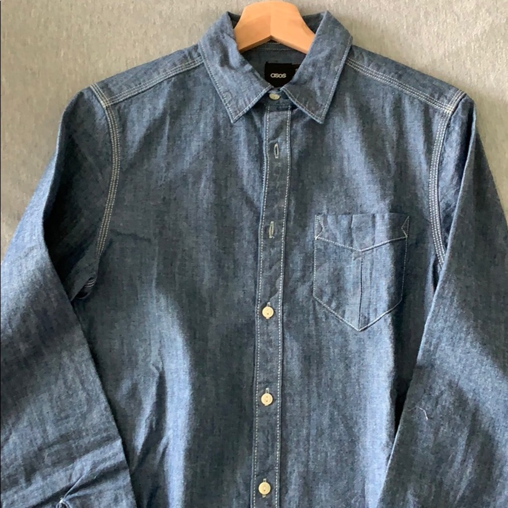 ASOS denim long-sleeve shirt